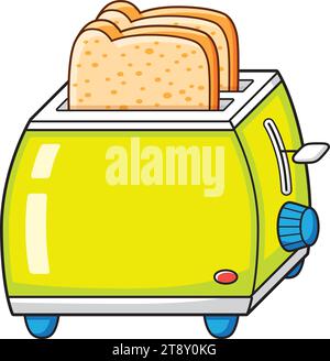 Toaster with toasts Stock Vector