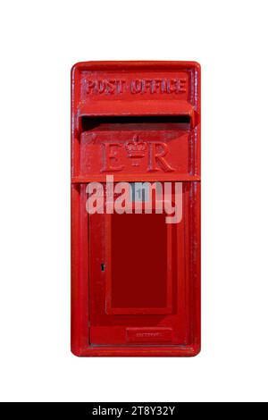 old English mailbox isolated on white background Stock Photo