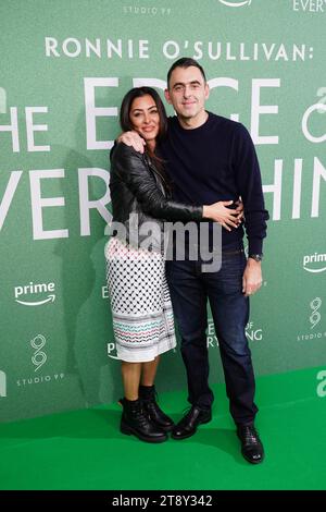 Laila Rouass and Ronnie O'Sullivan attending the premiere of Ronnie O ...