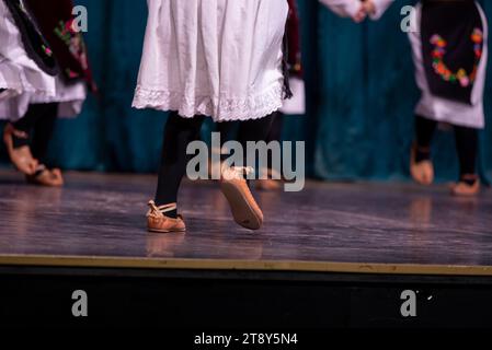 Serbian Orthodox folk costume, folklore and folk dances Stock Photo