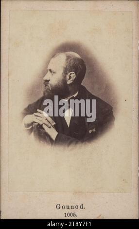 Charles François Gounod (1818-1893), composer, Unknown, Photographer, Date around 1870-1880, supporting cardboard, albumen paper, Height×Width 10×6, 3 cm, Music, portrait, man, musician, composer, The Vienna Collection Stock Photo