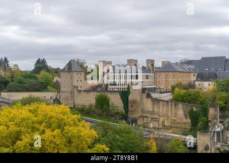 View to the Rham-Plateau in the city Luxembourg Stock Photo