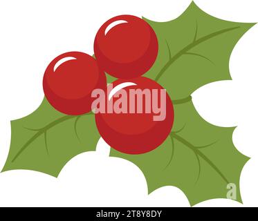 Mistletoe Happy holidays, greeting card isolated Stock Vector