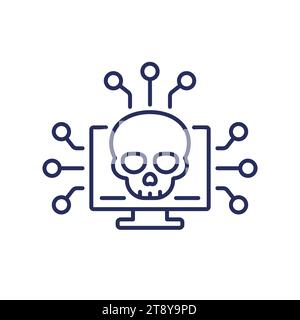Botnet line icon, malware in computer vector Stock Vector Image & Art ...