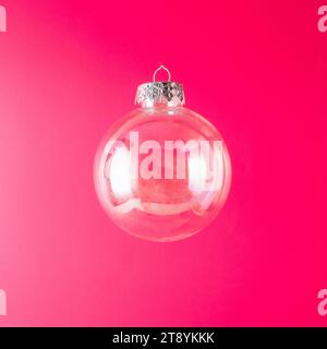 disco ball bauble on pink background. party concept Stock Photo - Alamy