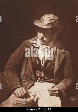 Redding the Line, Willie Liston, Newhaven, Scotland, 1845, c. 1890, David Octavius Hill; Photographer: Robert Anderson, Scottish, 1802 - 1870, 7 11/16 x 5 11/16 in. (19.53 x 14.45 cm), Carbon print, Scotland, 19th century Stock Photo