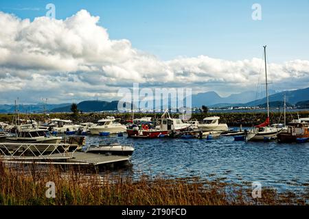 ALESUND, NORWAY - September 12 2023: Alnes is a small village in Norway on the north side of the island, Godoya. The predominant feature of the villag Stock Photo