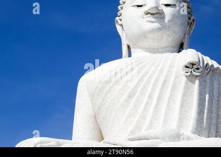White marble Phuket Big Buddha - The Great Buddha of Phuket statue with ...