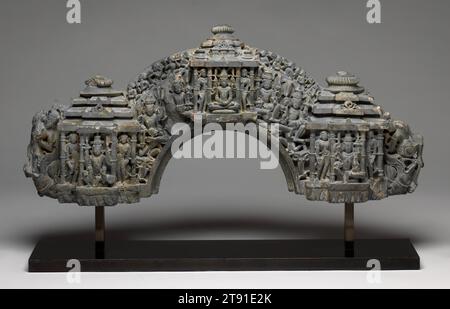 12th century carved lintel from old church of St. Peter, scene of the ...