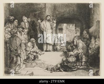 Christ Preaching (1652), by Rembrandt Stock Photo - Alamy