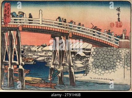 Snowy Morning at Nihonbashi Bridge, c. 1835-1838, Utagawa