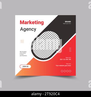 Corporate Business Digital Marketing social media ad, banner, and poster post template design. Stock Vector