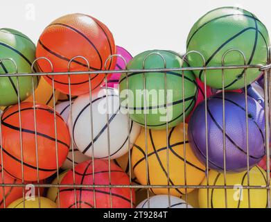 Rubber ball of various color as a background Stock Photo