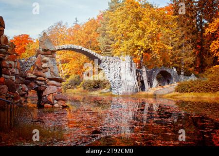 Rakotz Bridge, Devils Bridge in Kromlau, Germany Stock Photo - Alamy
