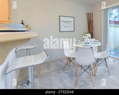 Modern residential dining room interior Stock Photo