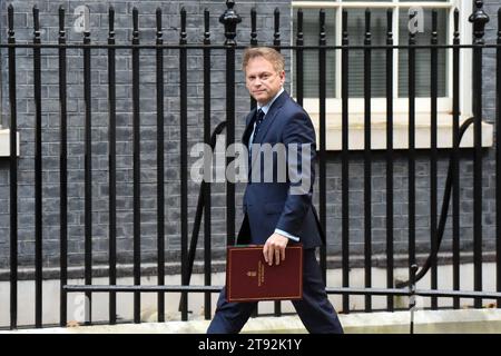 London, UK. 22nd Nov, 2023. Grant Shapps Defence Secretary arrives in Downing Street for a Cabinet Meeting Credit: MARTIN DALTON/Alamy Live News Stock Photo