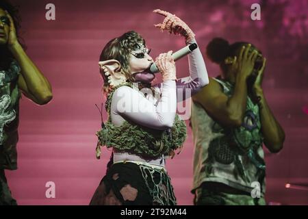 Milan, Italy. 06th Nov, 2023. Melanie Martinez is performing live during the Portals Tour at the Mediolanum Forum Assago in Milan, Italy, on November 6, 2023. (Photo by Alessandro Bremec/NurPhoto) Credit: NurPhoto SRL/Alamy Live News Stock Photo