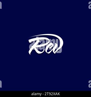 Rev Logo Simple Design Stock Vector