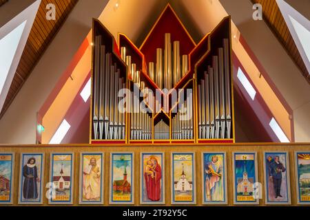 Church organ inside Hammerfest church at Hammerfest, Norway, Scandinavia, Europe in October Stock Photo