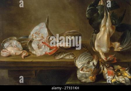 Fish and Dead Game 1643 by Alexander Adriaenssen Stock Photo