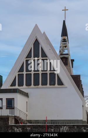 Hammerfest church at Hammerfest, Norway, Scandinavia, Europe in October Stock Photo