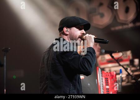 Celtic punk band originally from Australia, The Rumjacks, performing live at SO36 in Berlin, Germany. Stock Photo