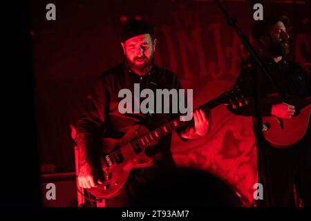 Celtic punk band originally from Australia, The Rumjacks, performing live at SO36 in Berlin, Germany. Stock Photo