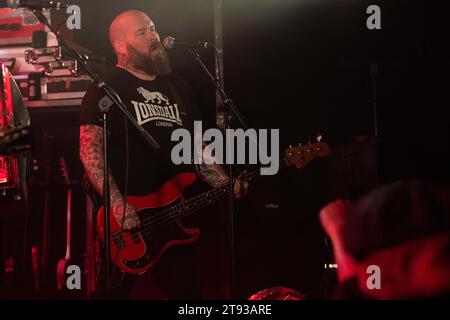 Celtic punk band originally from Australia, The Rumjacks, performing live at SO36 in Berlin, Germany. Stock Photo