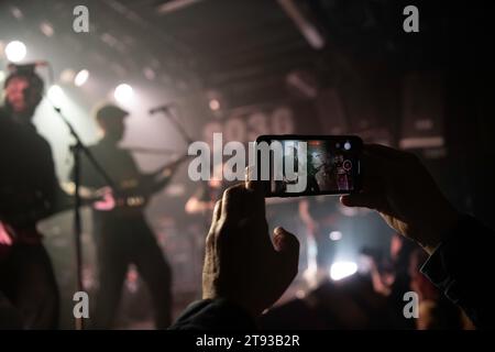 Celtic punk band originally from Australia, The Rumjacks, performing live at SO36 in Berlin, Germany. Stock Photo