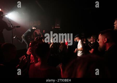 Celtic punk band originally from Australia, The Rumjacks, performing live at SO36 in Berlin, Germany. Stock Photo
