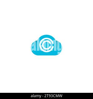 C Cloud logo. Cloud Icon Design Stock Vector