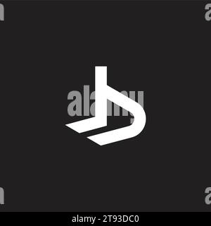 letter b shadow silhouette logo vector Stock Vector