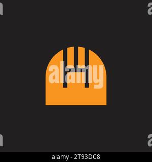 letter w chair abstract silhouette logo vector Stock Vector