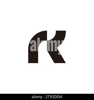 letter rk simple geometric linked logo vector Stock Vector