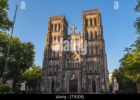 St Joseph Cathedral on Nha Chung Church Street in Hanoi, Vietnam Stock Photo