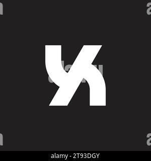 letter yh simple geometric line logo vector Stock Vector