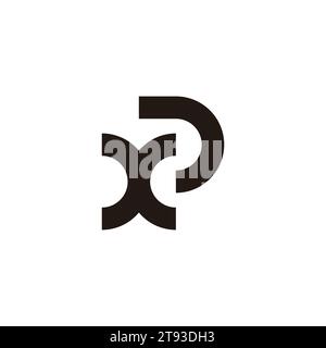 letter xp abstract geometric simple logo vector Stock Vector
