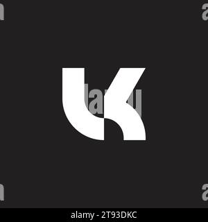 letter lk simple geometric linked logo vector Stock Vector