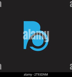 letter b curves dot simple logo vector Stock Vector