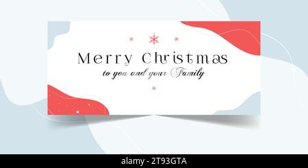 Editable Christmas cover and web banner template, page timeline header website ad banner, Horizontal christmas banner, xmas party invitation greeting Stock Vector