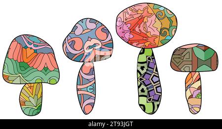 Vector Illustration of balance made of colored stones. Stock Vector