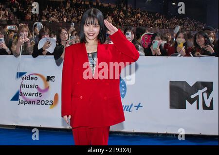 Yokohama, Japan. 22nd Nov, 2023. Japanese singer Aina the End attends a blue carpet event during the MTV VMAJ(Video Music Awards Japan) 2023 Pre-Show in Yokohama, Kanagawa-Prefecture, Japan on Wednesday, November 22, 2023. Photo by Keizo Mori/UPI Credit: UPI/Alamy Live News Stock Photo