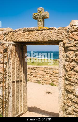 The open door of the English Cemetery, Camariñas, Galicia, Spain Stock Photo