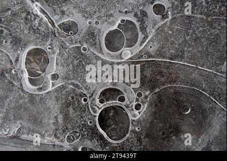 Ice pattern in winter Stock Photo