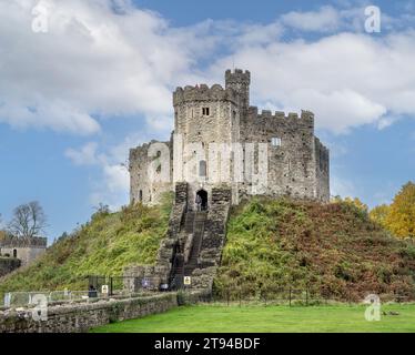 Cardiff Castle in autumn, Cardiff, Wales, UK Stock Photo