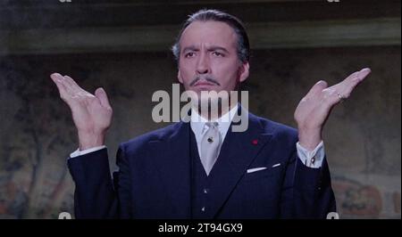 THE DEVIL RIDES OUT aka The Devil's Bride 1968 20th Century Fox film with Christopher Lee Stock Photo