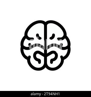 Brain line icon isolated. Vector illustration Stock Vector Image & Art ...