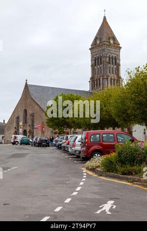Noirmoutier-en-l'Île, France - July 27 2017: Saint-Philbert church, located on the island of Noirmoutier in the department of Vendée in Pays de la Loi Stock Photo