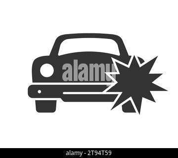 Car accident icon. Vector illustration Stock Vector