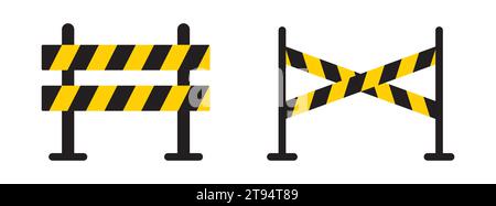 Road barrier icon. Vector illustration Stock Vector